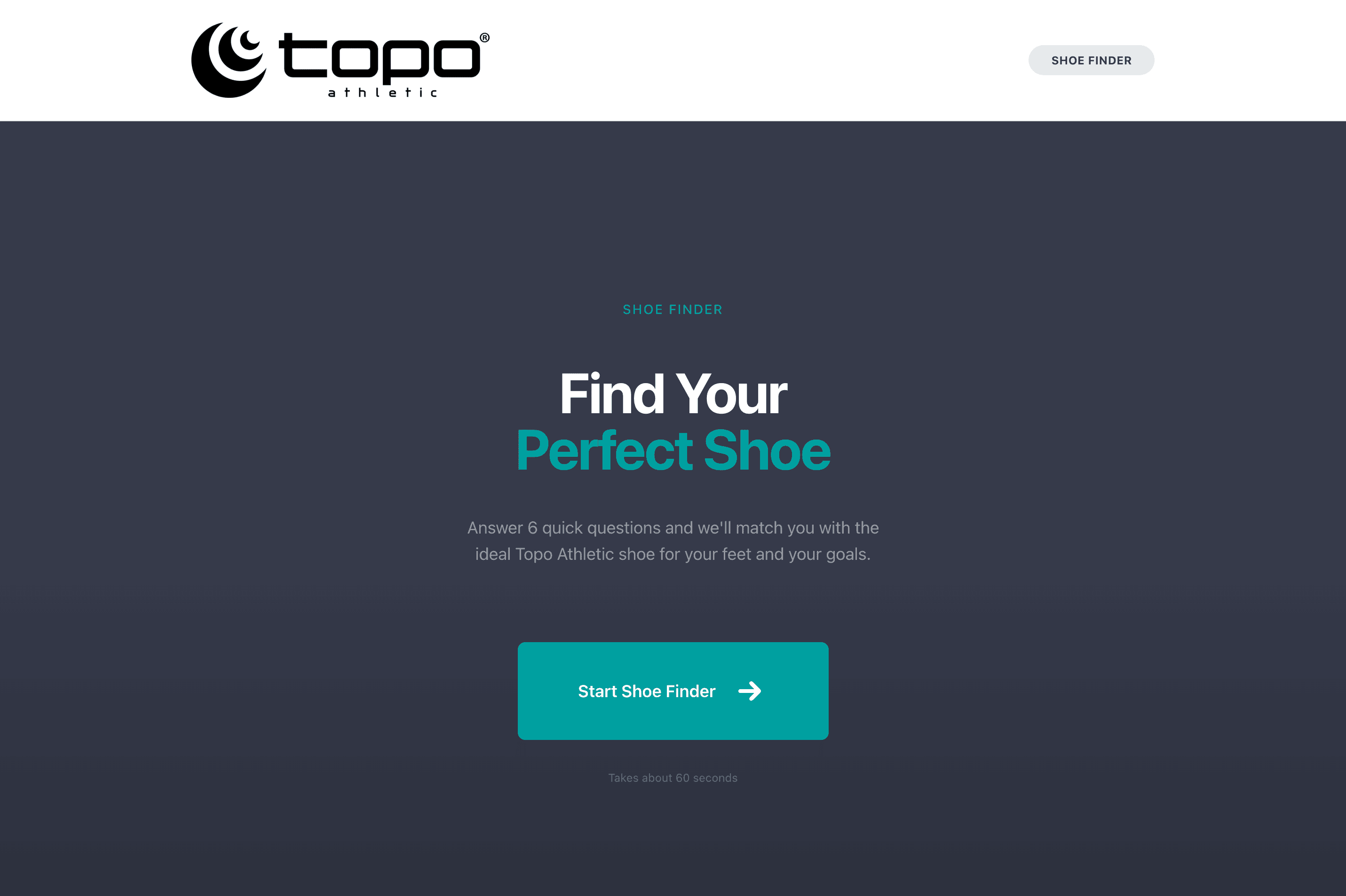 Topo Athletic Shoe Finder: Guided product finder for athletic footwear